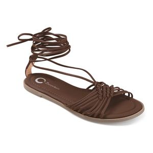 Summer Ready Journee Collection Women's Jess Tie-Up Sandals